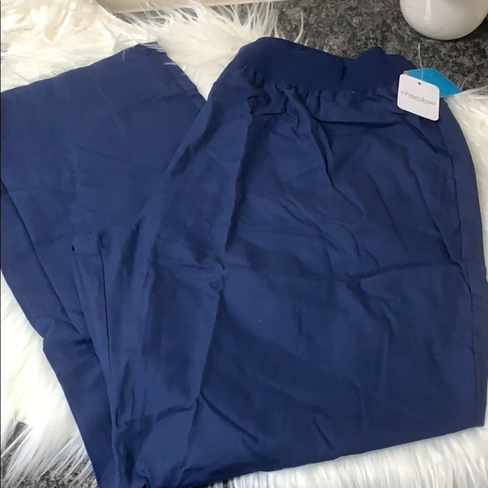 Knit Waist Cargo Scrub Pants